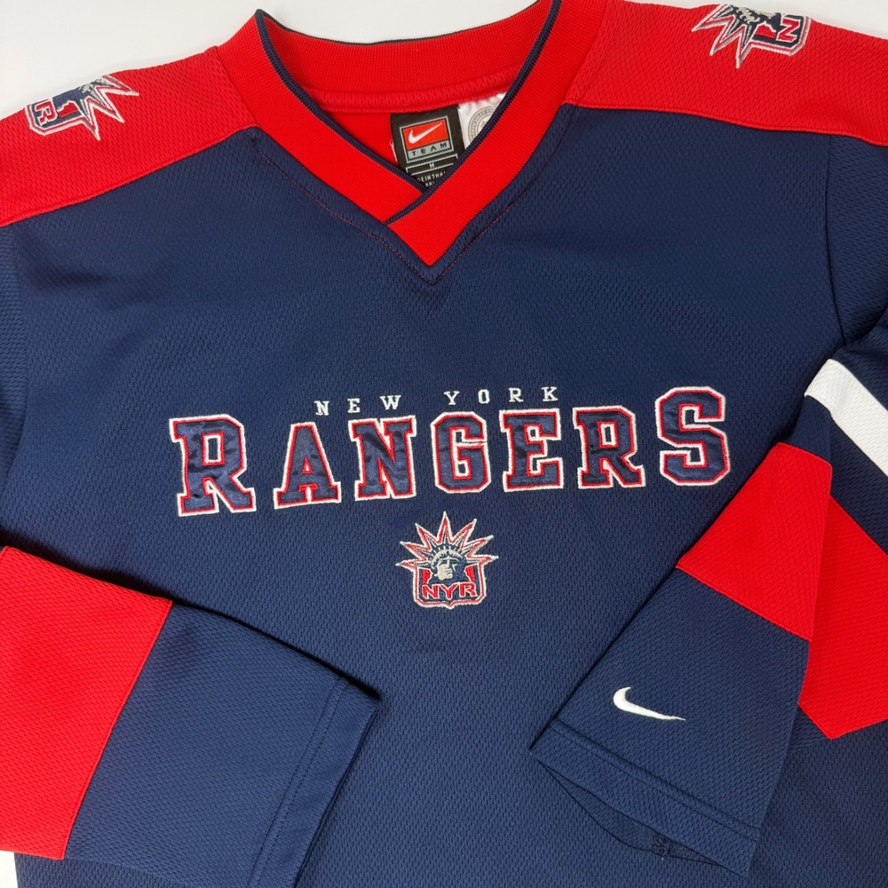 Nike New York Rangers Kids Youth Hockey Jersey Navy Blue‎ Red Size Medium